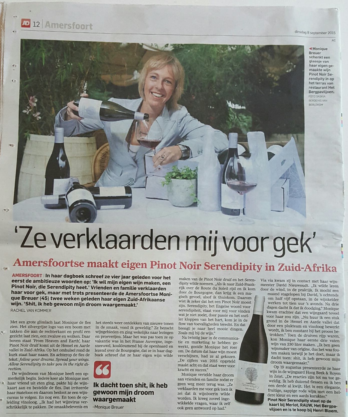Pinot Noir Serendipity Algemeen Dagblad